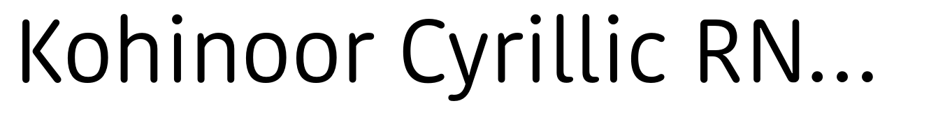 Kohinoor Cyrillic RND Regular